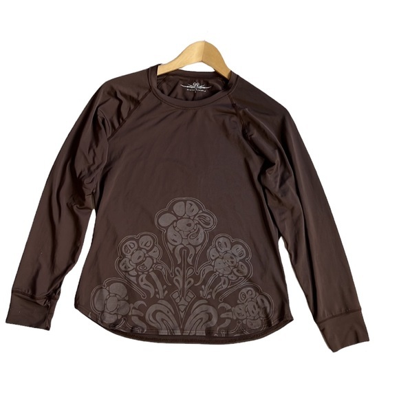 Snow Angel Brown Long Sleeve Base Layer Top Size Large - Picture 1 of 6